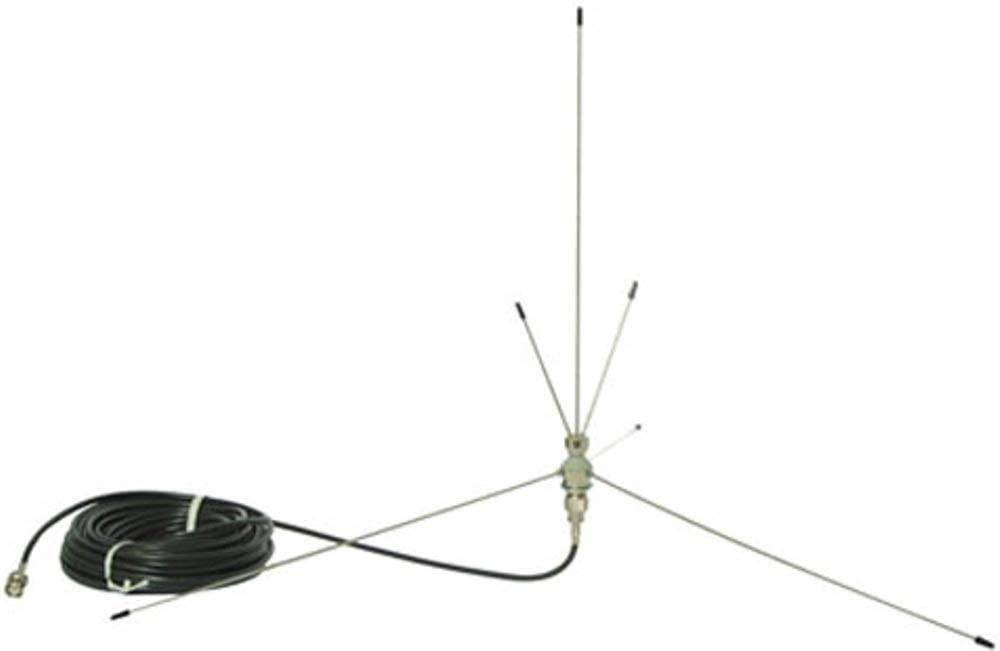 Listen Technologies LA-107 Ground Plane Remote Antenna (216 MHz), Up to 914 m/3000 ft. Range, 57 (19 Wide Band, 38 Narrow Band) Channels, 0 dB Gain, 360&ordm; Beam Width, 50 ft. (15.24 m) Cable Length