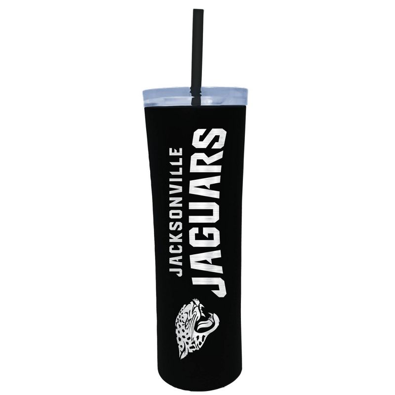 NFL Jacksonville Jaguars Skinny Tumbler with Straw - 18oz
