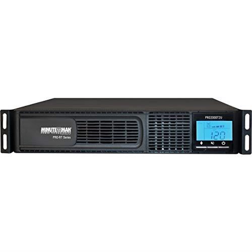 PR1000LCDRT2U Smart App Sinewave UPS System, 1000VA/900W, 8 Outlets, AVR, 2U Rack/Tower Black