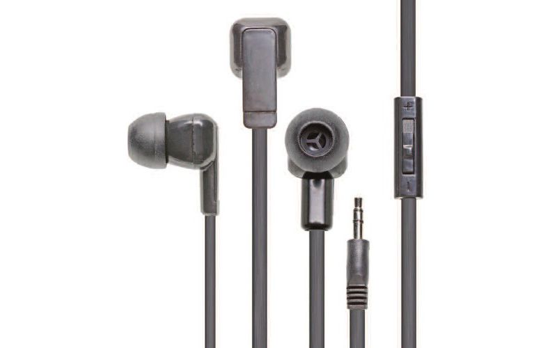 Califone E3 Multimedia Ear Bud With 3.5mm Plug - Stereo - Black - Mini-phone - Wired - Earbud - Binaural - In-ear - 3.90 ft Cable