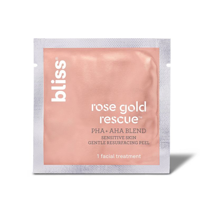 bliss Rose Gold Rescue Sensitive Skin Gentle Resurfacing Peel - 15ct