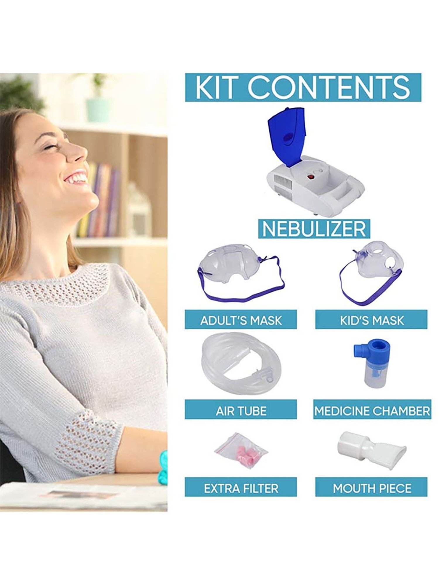 Ozocheck Compressor Nebulizer (White)