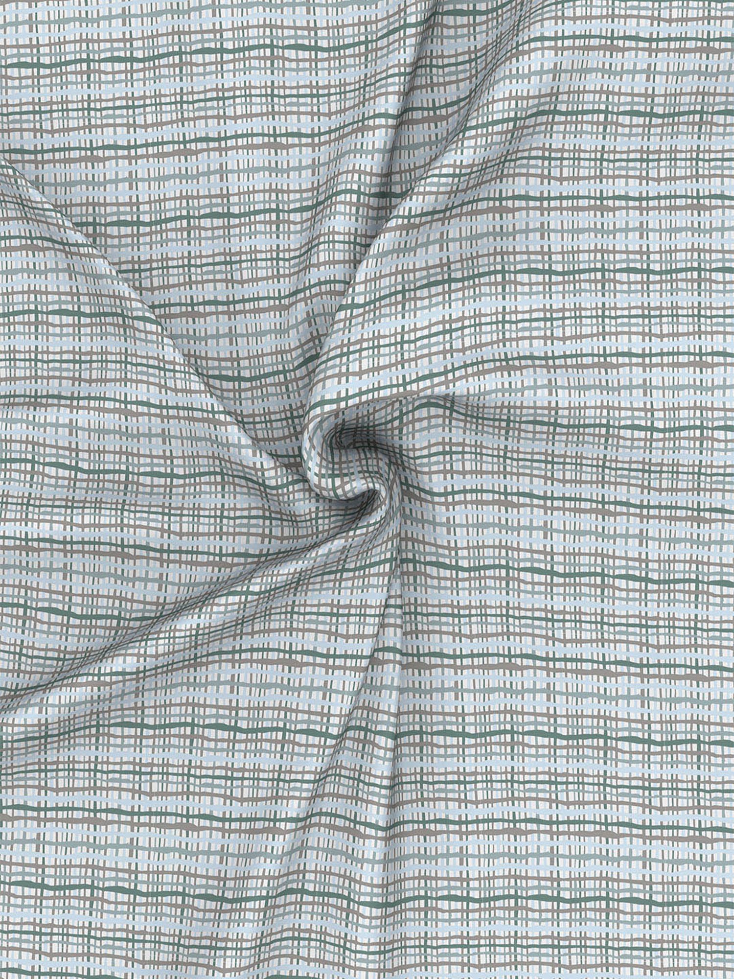 In-House by Maspar Blue 200 TC Cotton Printed Bed Sheet with 2 Pillow Cover