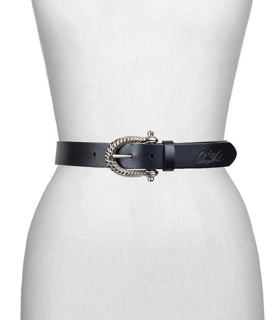 Art N Vintage Black Leather Waist Belt For Women