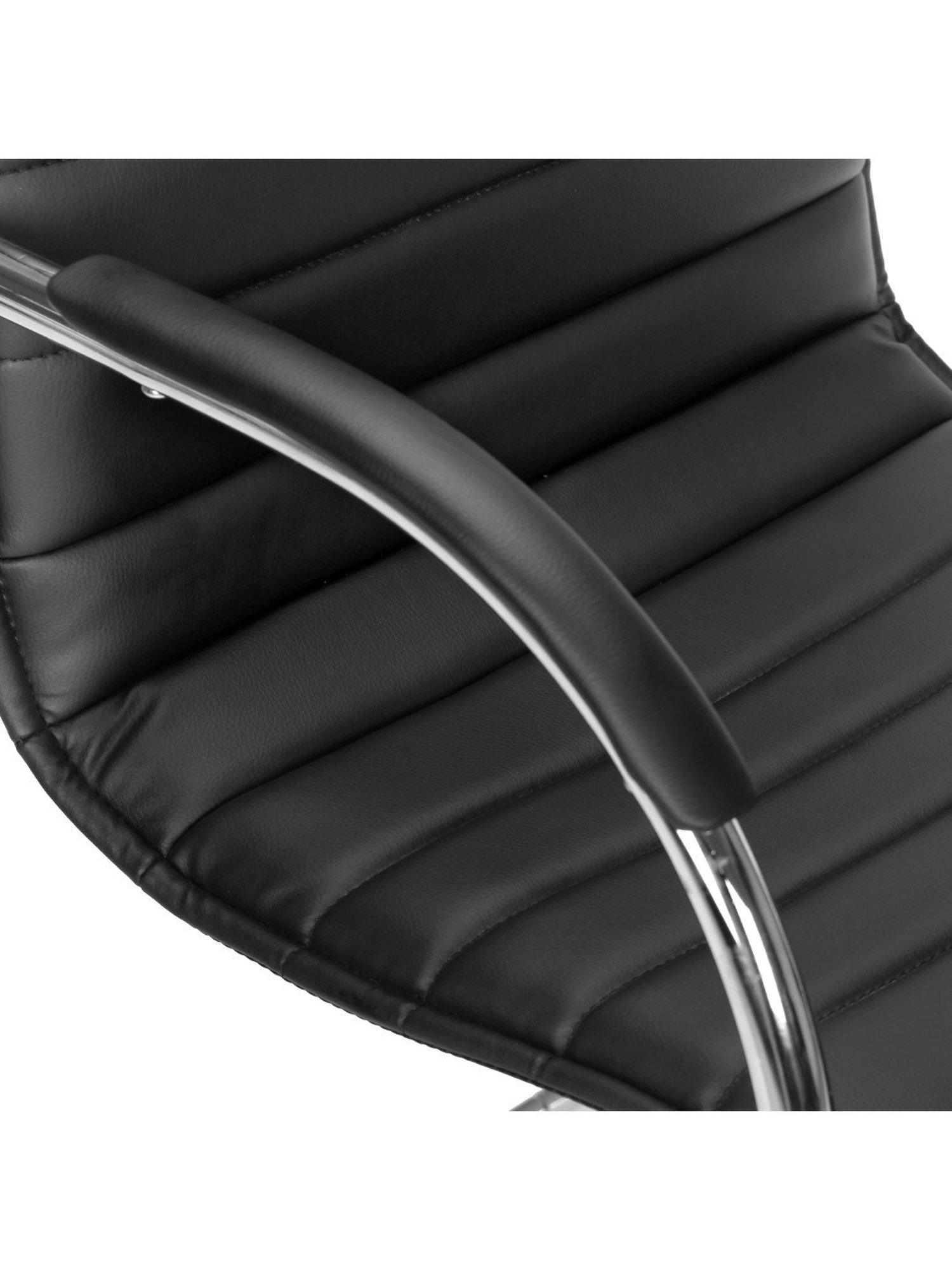 Nilkamal Runner Black Foam Visitor Chair with Armrest