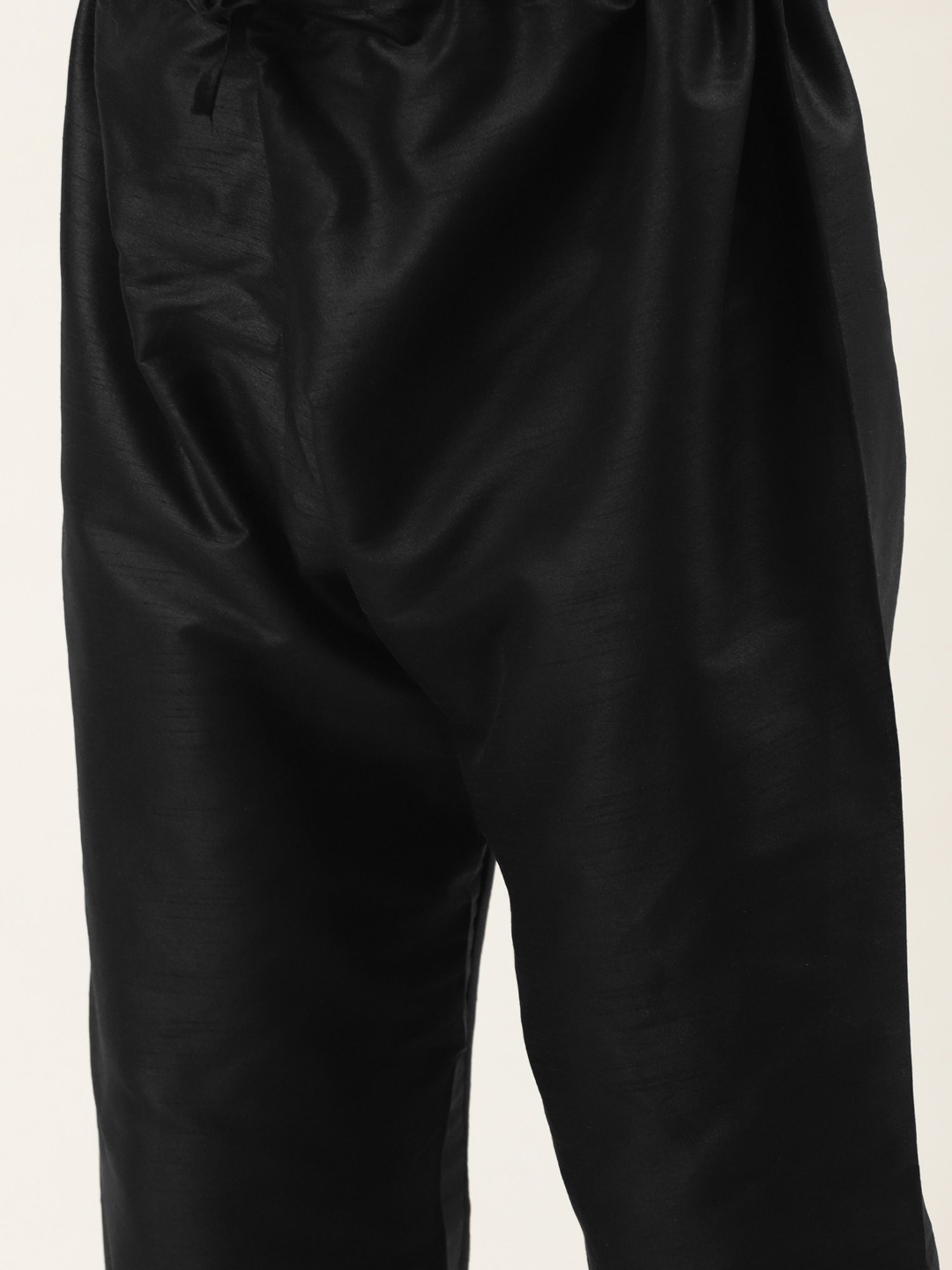 Sojanya Black Regular Fit Printed Kurta Set With Jacket