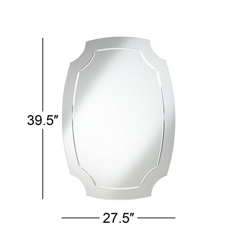 Noble Park Pajaro Black 27 1/2" x 39 1/2" Oval Cut Wall Mirror