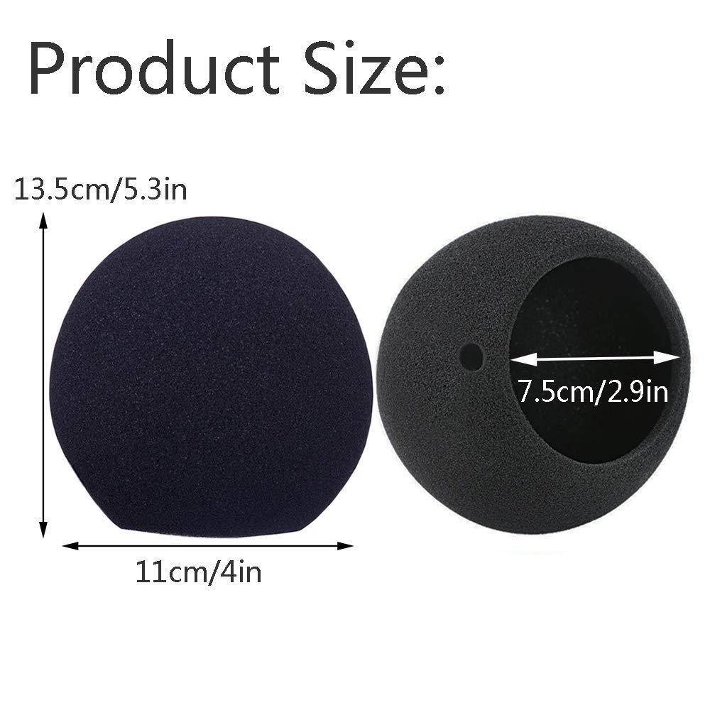 Professional Microphone Cover Foam Microphone Windscreen Wind Cover for Blue Snowball,Black