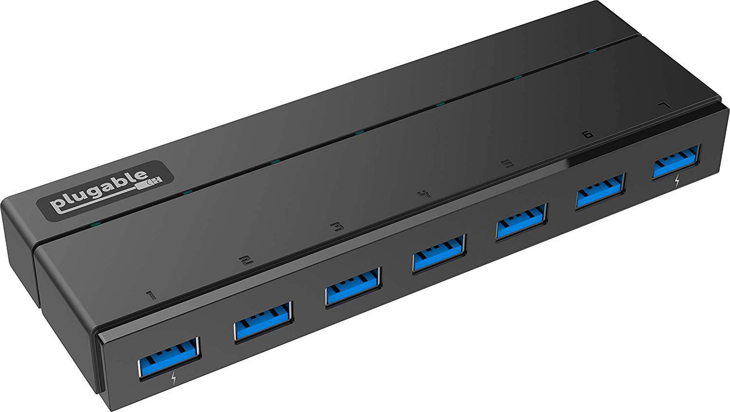 New : Multi-Function Best USB HUB ,Plugable 7 port USB 3.0 hub - 36W Powered USB HUB with Two 1.5A ports , Superspeed to 5Gbps, fit USB 3.0/2.0/1.1 for Android, Apple iOS, and Windows Mobile Devices