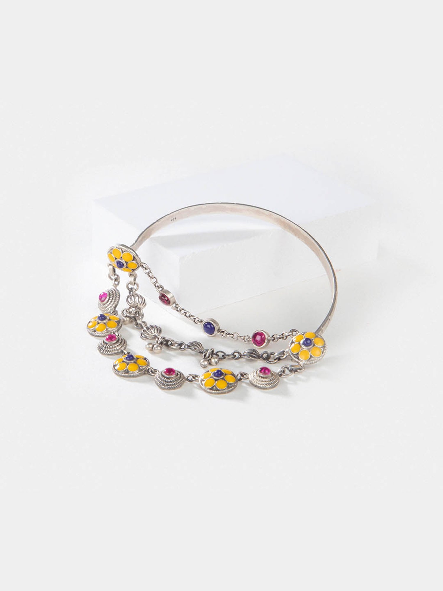 Shaya 92.5 Sterling Silver Phulwadi Work Bracelet for Women