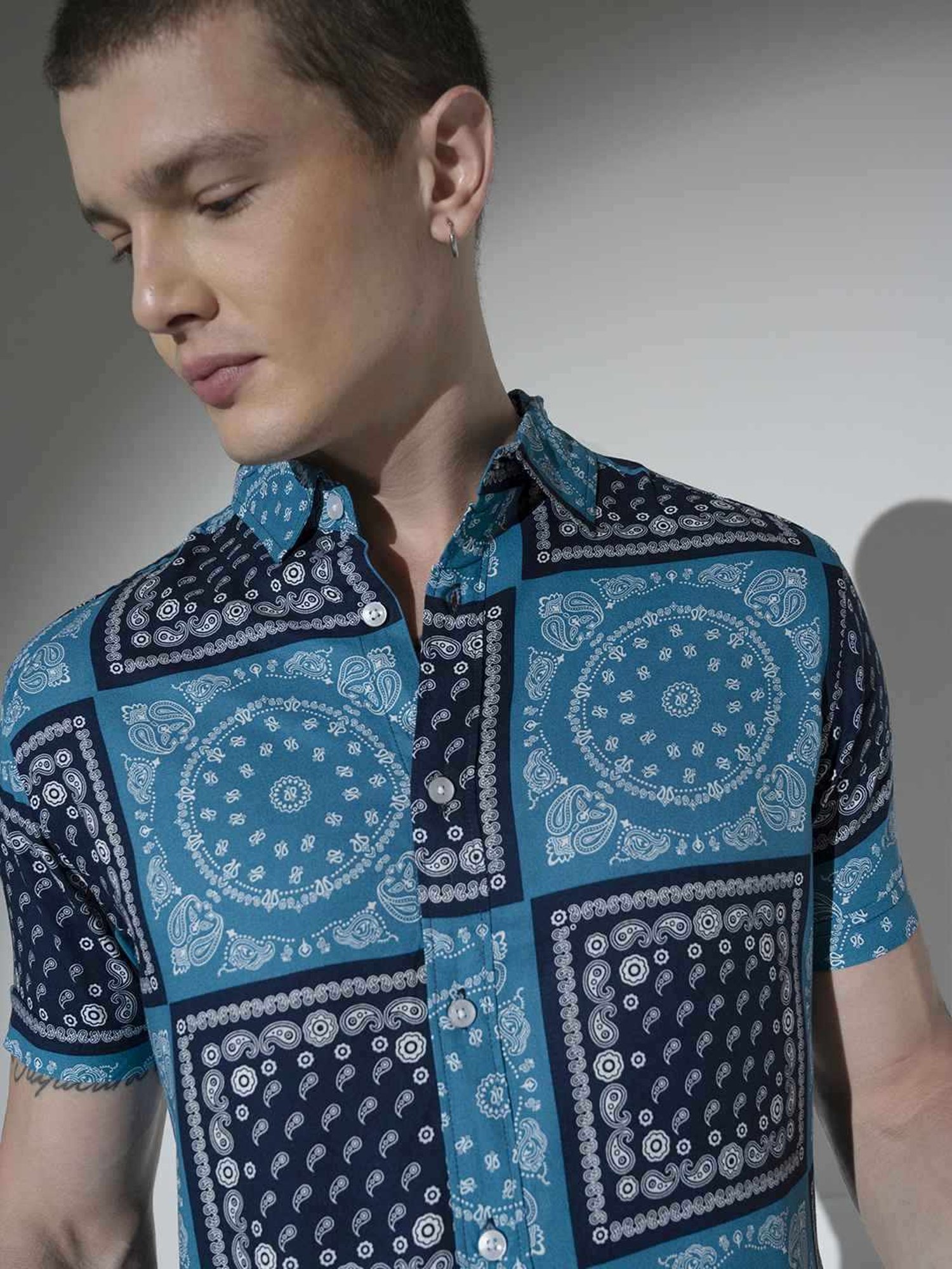 Hubberholme Multicolored Boxy Fit Printed Shirt
