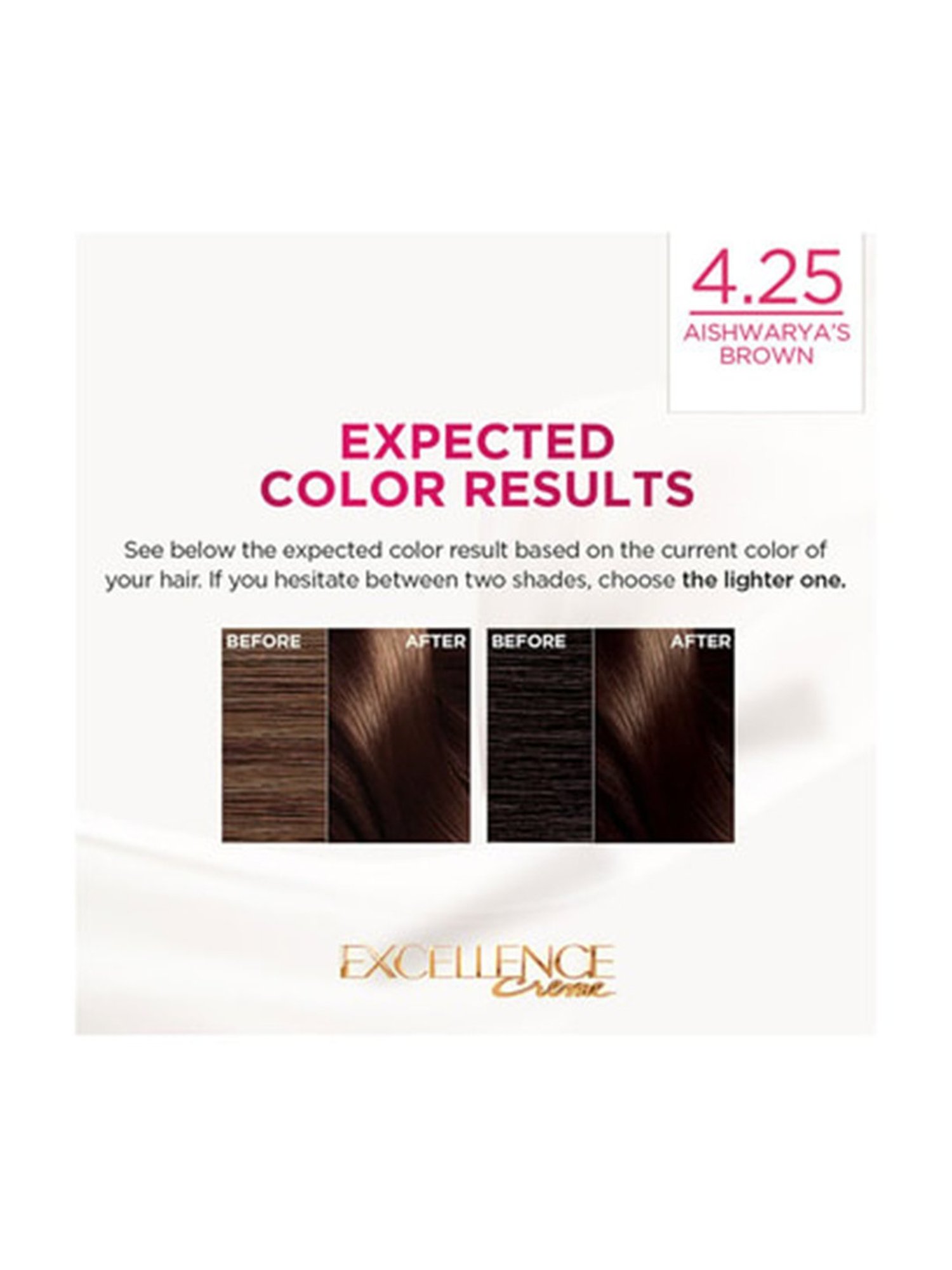 L'Oreal Paris Excellence Creme Triple Care Hair Color 4.25 Aishwarya's Brown - 72 ml + 100 gm