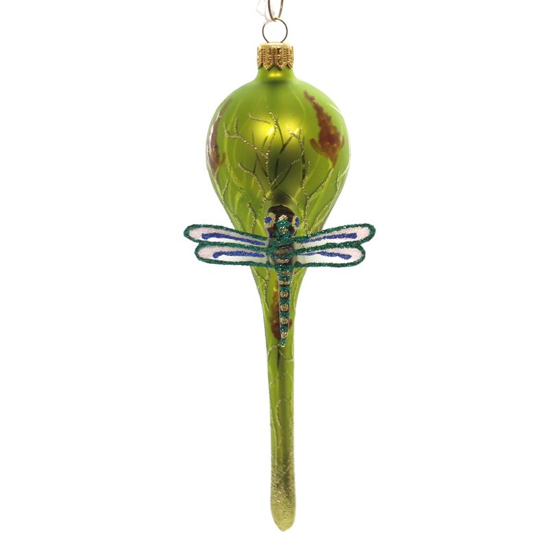 Morawski 7.25" Dragonfly On Green Icicle Insect  -  Tree Ornaments