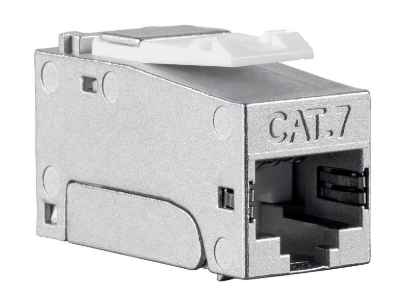 Monoprice Cat7 or Cat6A RJ-45 Shielded Toolless Keystone Jack (10 pack) Shielded, Tool-Free Connection -  Entegrade Series