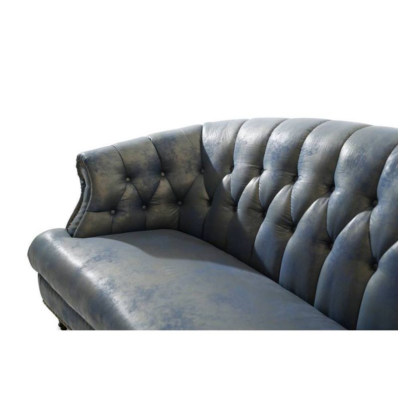 Byron Faux Leather 2 Seater Reclining Loveseat Dark Brown - Baxton Studio