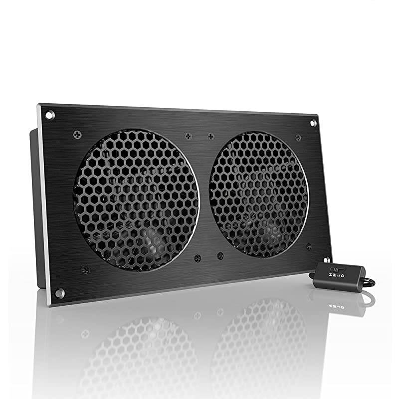 Infinity AIRPLATE S7 Quiet Cooling Fan System 12quot with Speed Control for Home Theater AV Cabinets