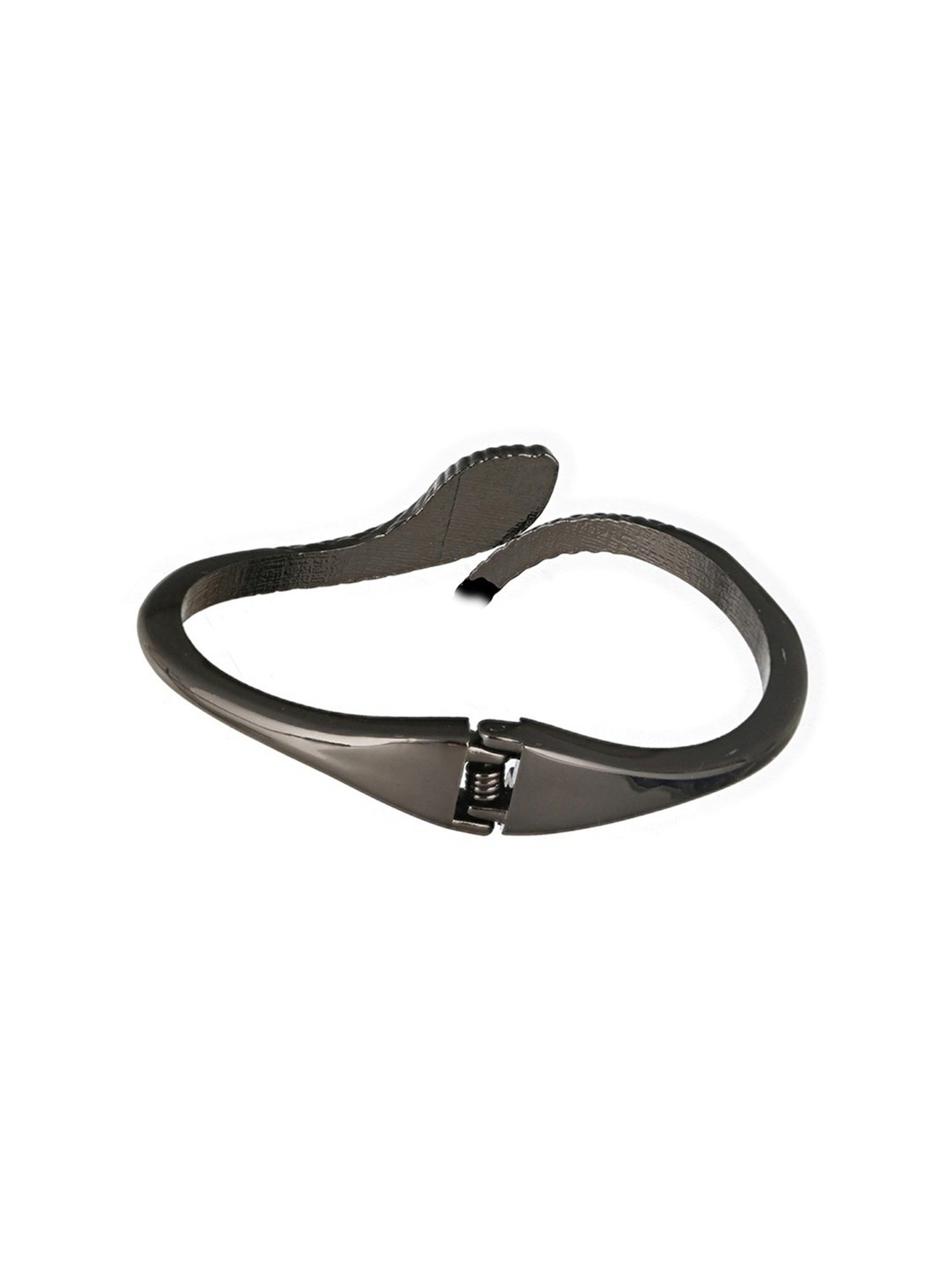 Prita by Priyaasi Blue-Eyed Studded Snake Gunmetal-Plated Bracelet