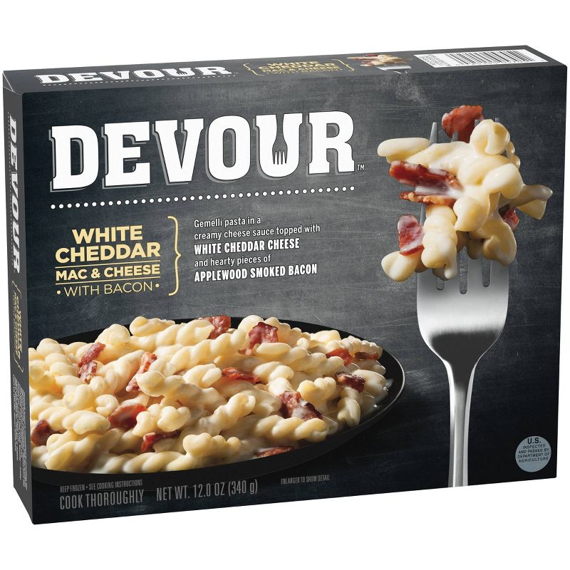 Devour Frozen White Cheddar Mac & Cheese with Bacon - 12oz