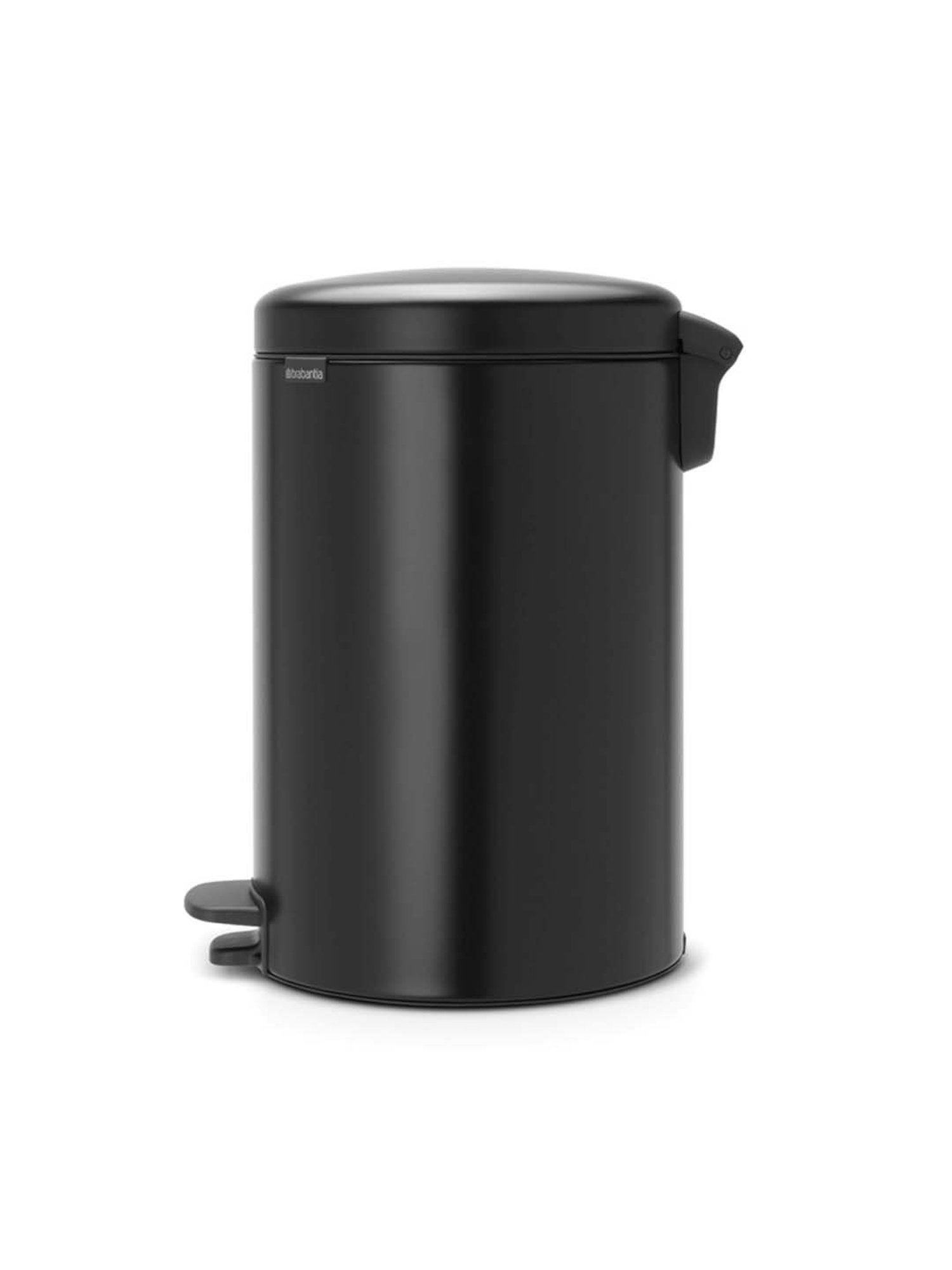 BRABANTIA New Icon Matt Black Metal Pedal Dustbin (2 L) - Set of 1