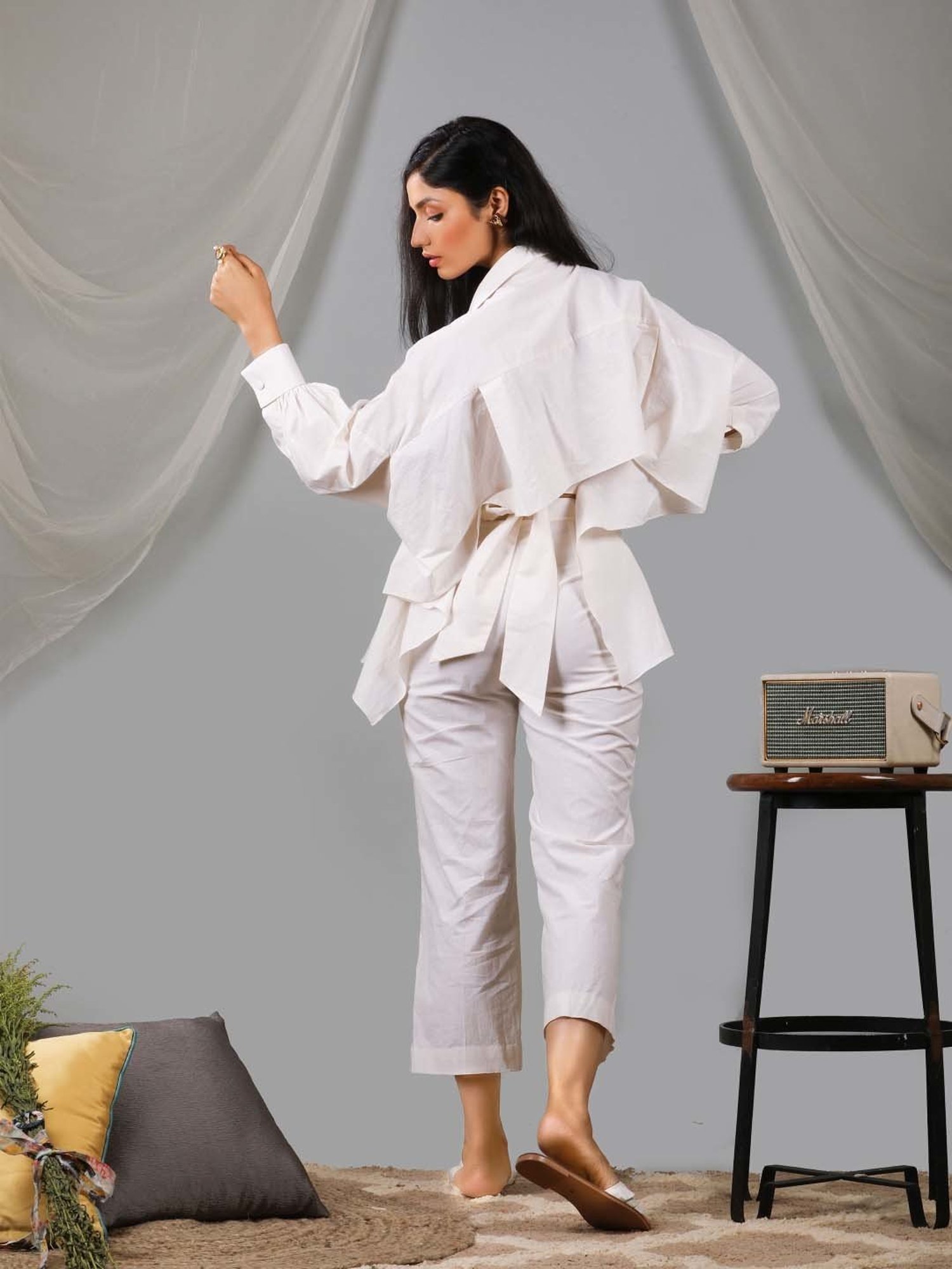 KAORI BY SHREYA AGARWAL Off-White Cotton Co-Ords Set