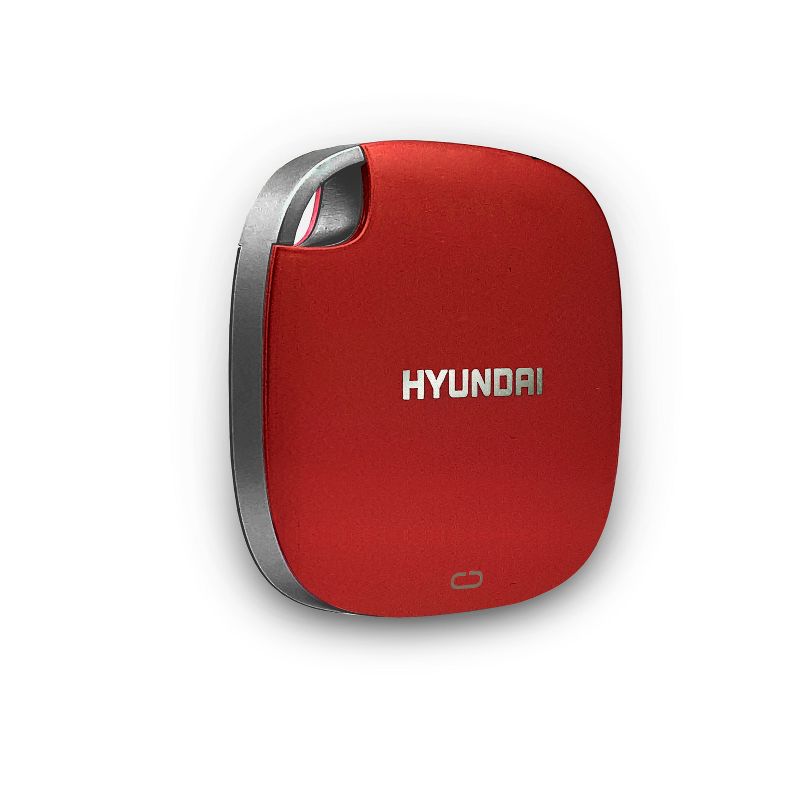 Hyundai 2TB Ultra Portable External SSD for PC/Mac/Mobile, USB-C USB 3.1 - Red (HTESD2048R)
