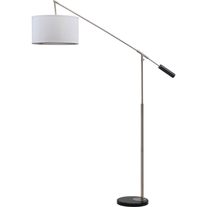 85.5" Carina Balance Floor Lamp Shine Nickel (Includes CFL Light Bulb) - Safavieh