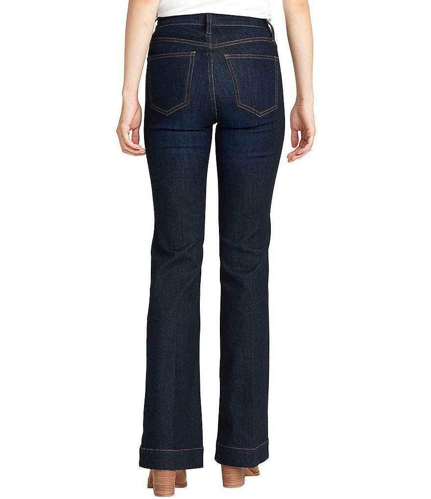 YMI Jeanswear Love Mid Rise Fray Hem Flare Jeans