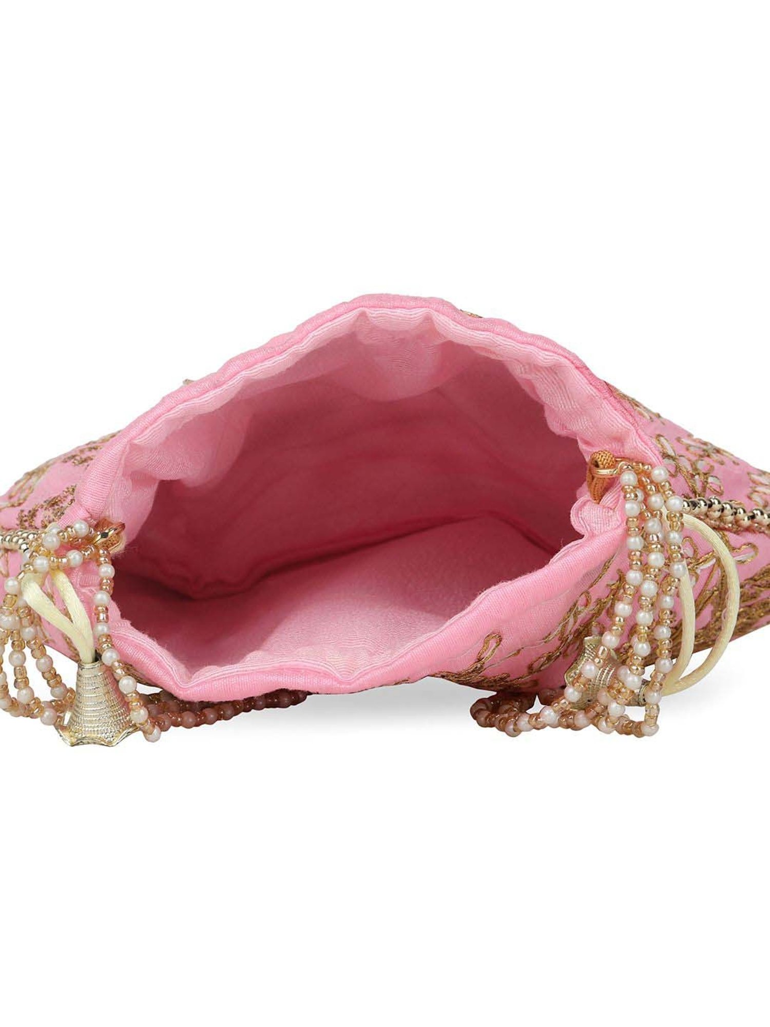 Gaurapakhi Pink Embroidered Potli