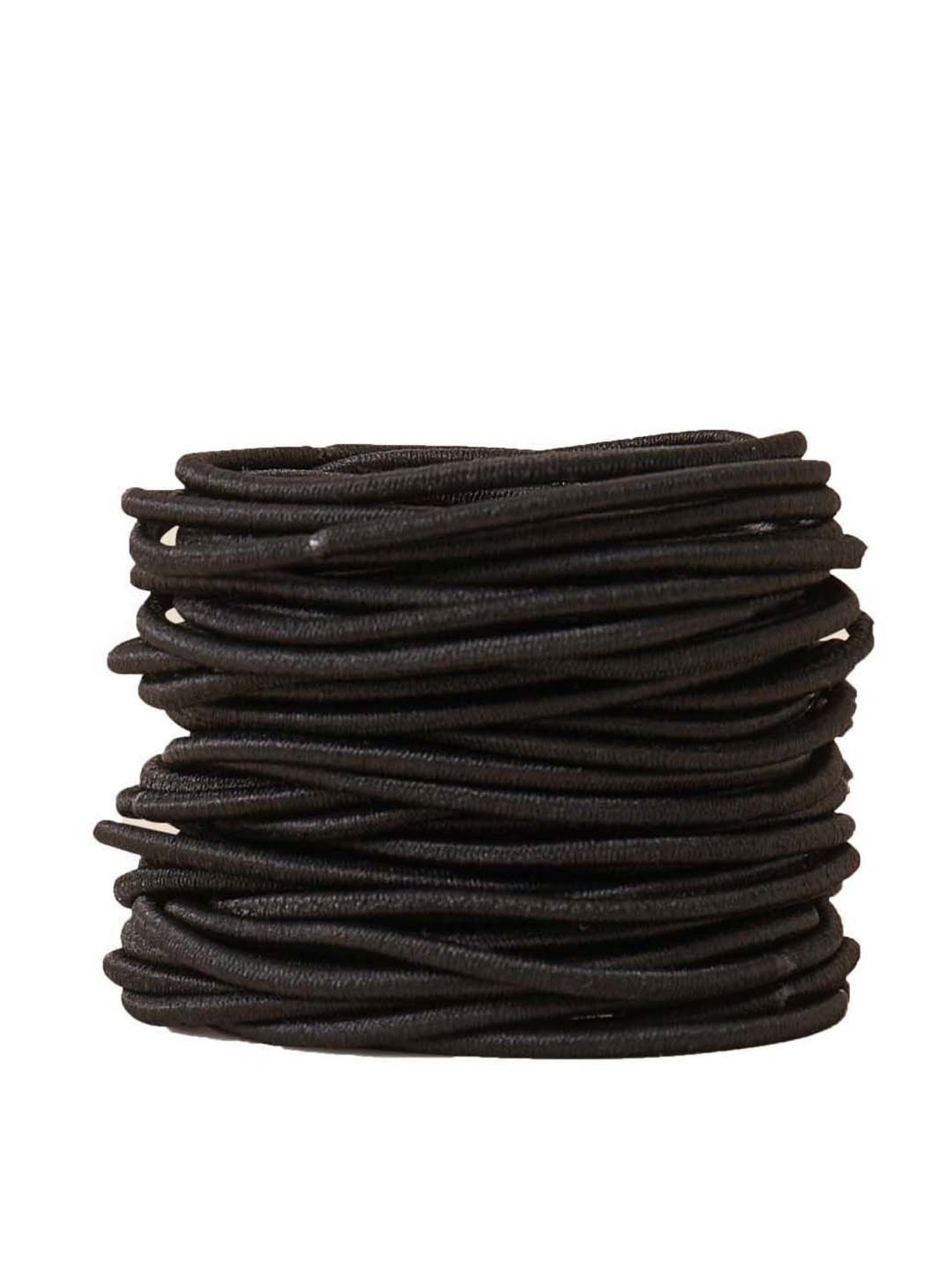 Accessorize London Black Solid Hair Rubbers - Pack of 50