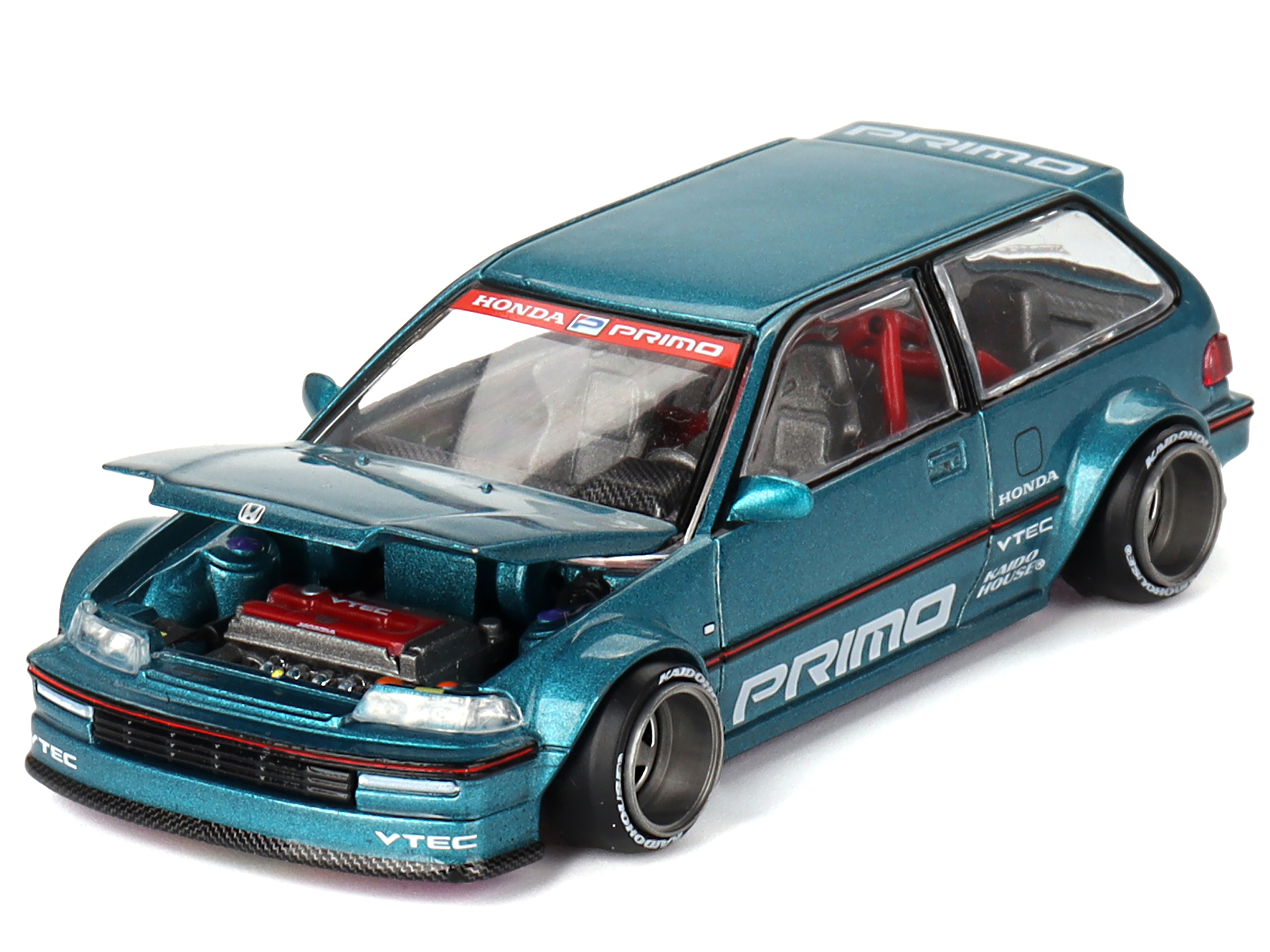 Honda Civic (EF) Kaido Works V1 Blue Metallic (Designed by Jun Imai) "Kaido House" Special 1/64 Diecast Model Car by Mini GT
