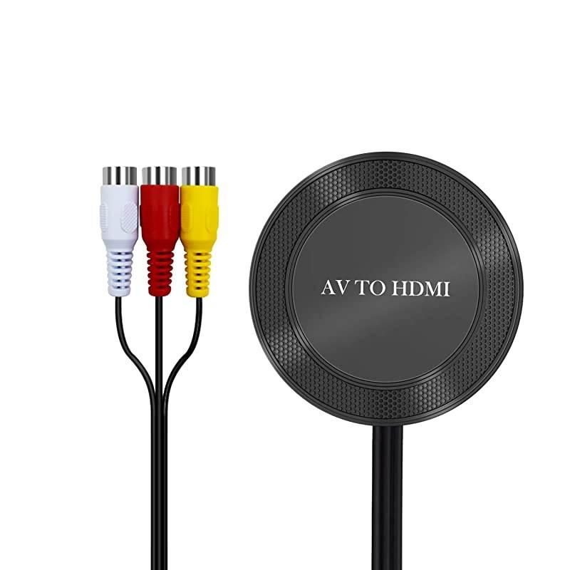 to HDMI Converter Composite to HDMI Adapter Support 1080P PALNTSC Compatible with WII WII U PS one PS2 PS3 STB Xbox VHS VCR BlueRay DVD