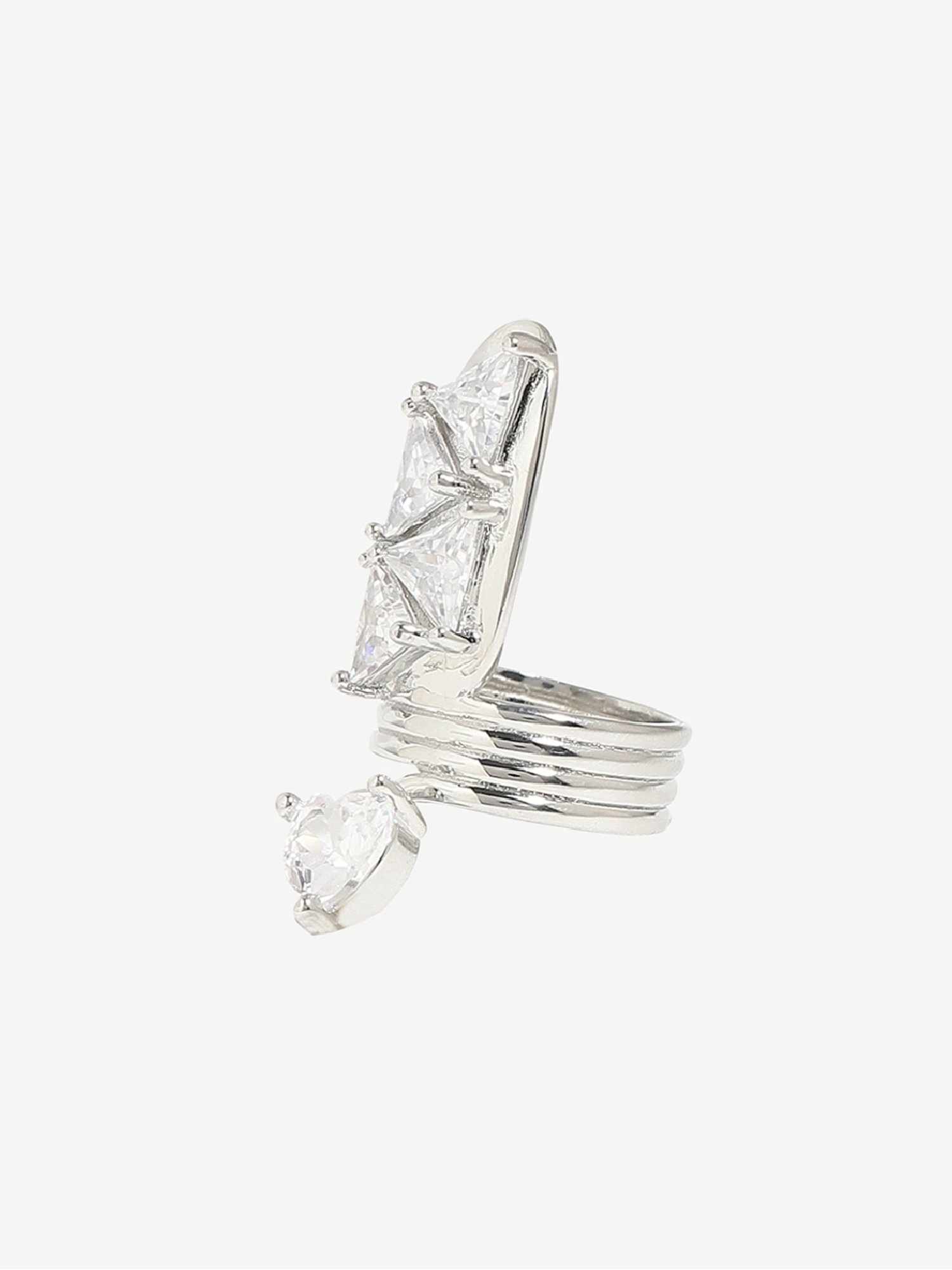 Sohi Silver-Plated Statement Ring