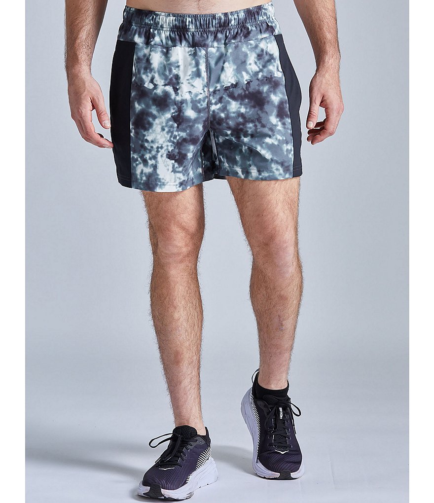 Fourlaps Mid-Rise Bolt 8#double; Inseam Printed Training Shorts