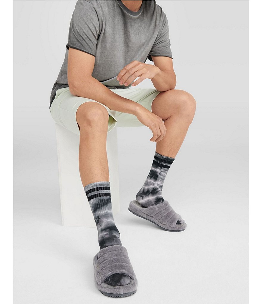 UGG&reg; Men's Scuff Logo Suede Slippers