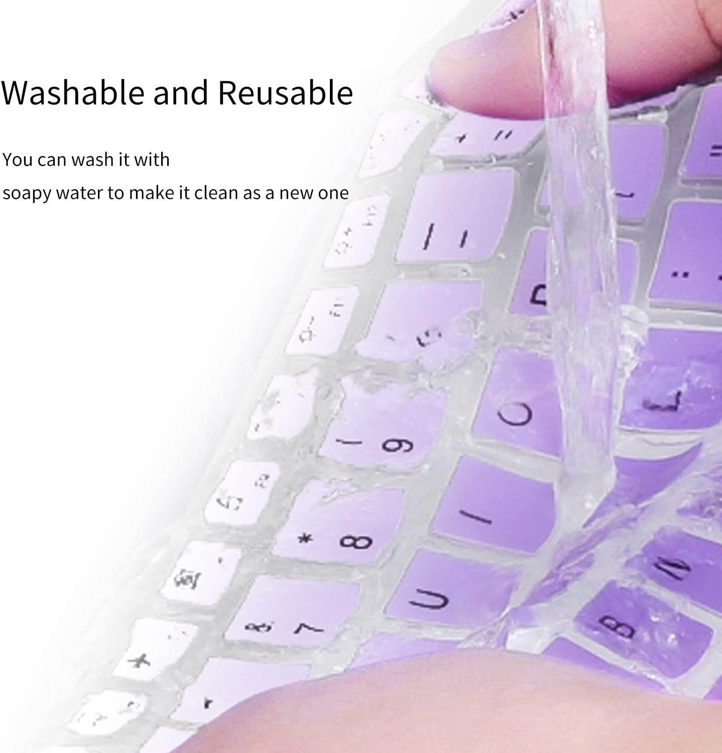 CaseBuy Colorful Ultra Thin Keyboard Cover for HP 14 inch Chromebook/HP Chromebook 14-db Series/HP Chromebook 14-ca Series/HP Chromebook 14-ak Series/HP Chromebook 14 G2 G3 G4 G5, Rainbow