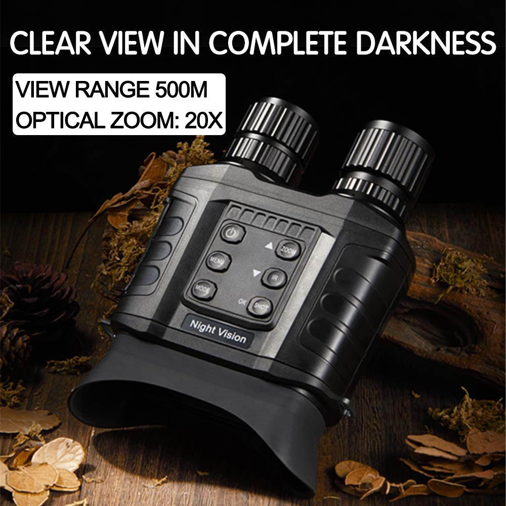 500M HD Night Vision Binoculars Cameras 20&times;31 Telescope Hunting Optical 850nm IR HD Night Vision Binocular Night