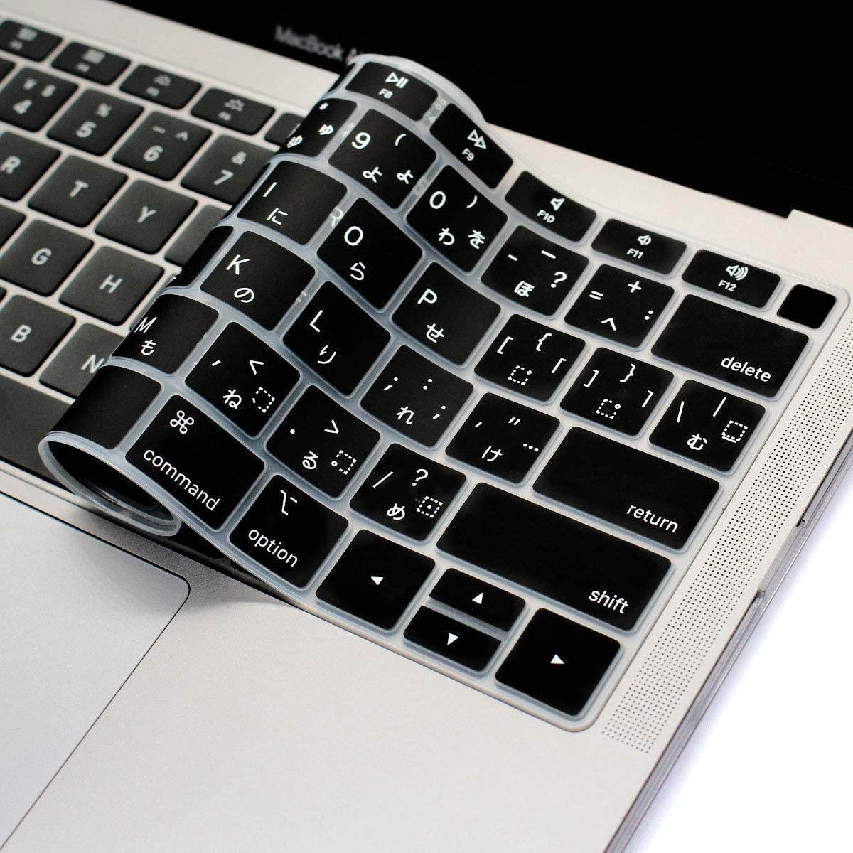 HRH Japanese Language Silicone Keyboard Cover Skin for MacBook Newest Air 13 Inch 2018 Release A1932 with Retina Display and Touch ID,USA Layout