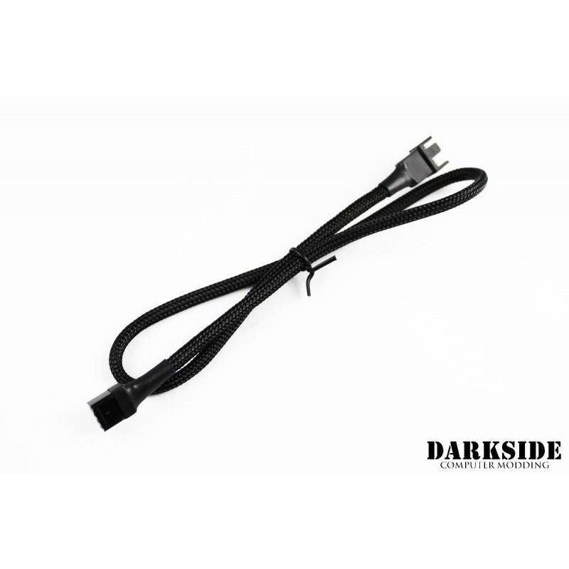 Darkside 4-Pin 50cm (19.5") M/F PWM Fan Sleeved Cable - Jet Black (DS-0520)