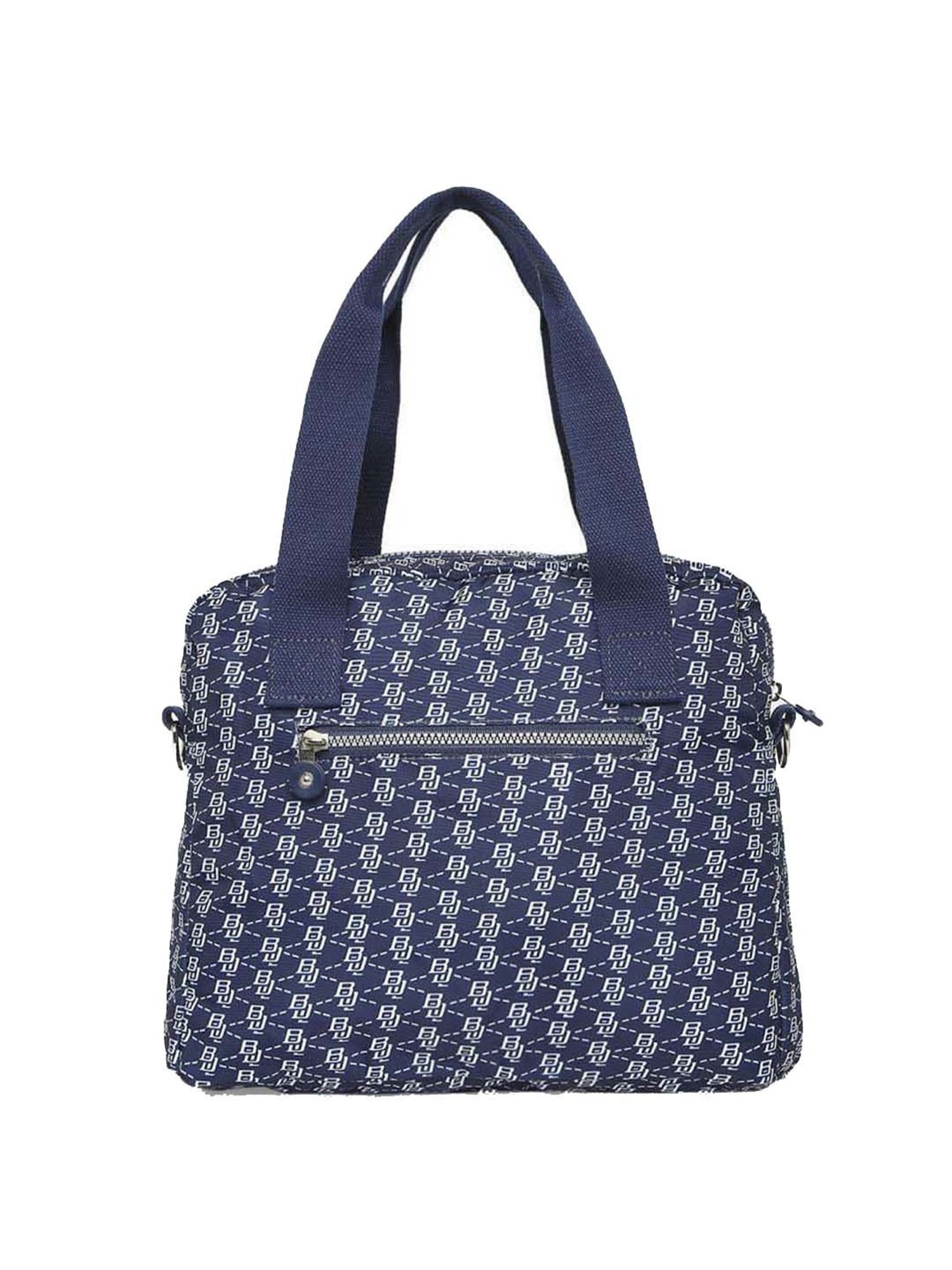 Baomi Blue Printed Medium Handbag
