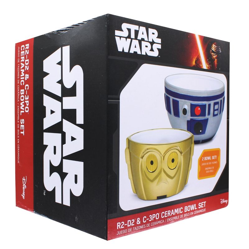 ThinkGeek, Inc. Star Wars R2-D2 & C-3PO Ceramic Bowl Set