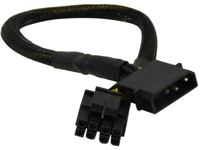 1ST PC CORP. CB-4M-8F 1 ft. 8-pin/P4+P4-pin EPS Female Converted From Molex 4-pin Male Cable