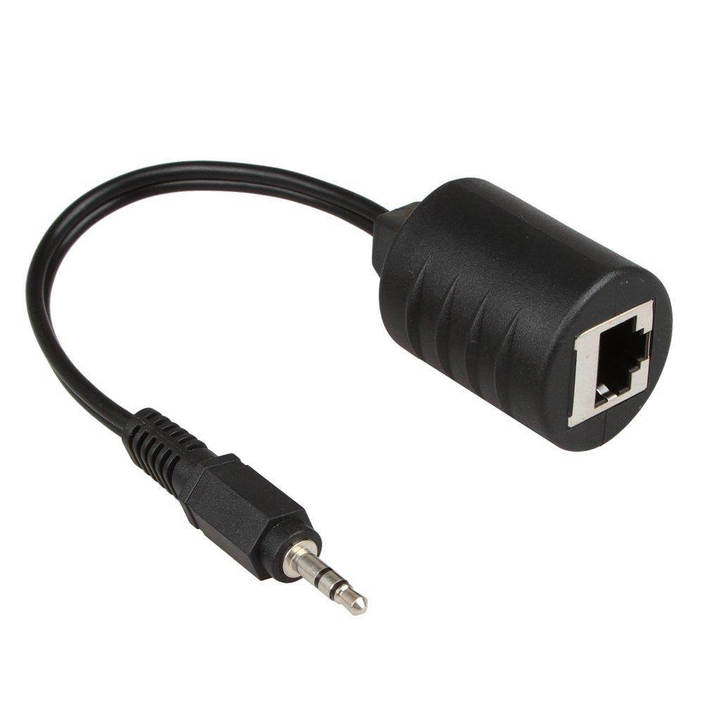 LINESO 3.5mm Stereo To RCA Red White Audio Balun Extender Over Cat5