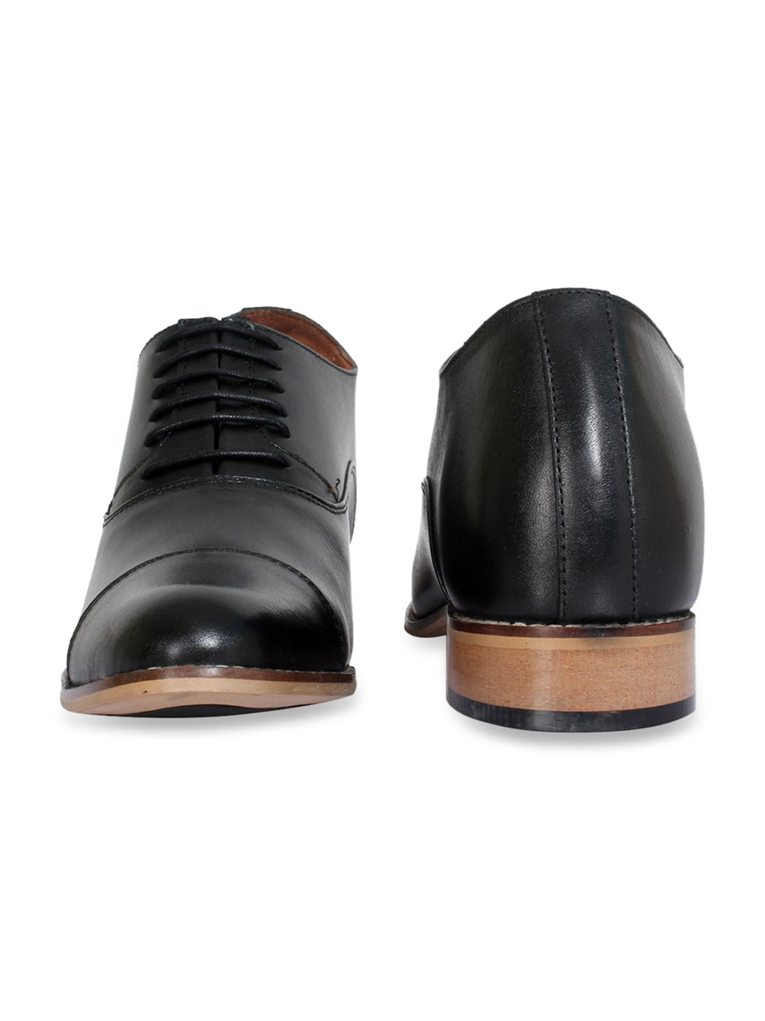 Celby Men's Height Increasing Black Oxford Shoes