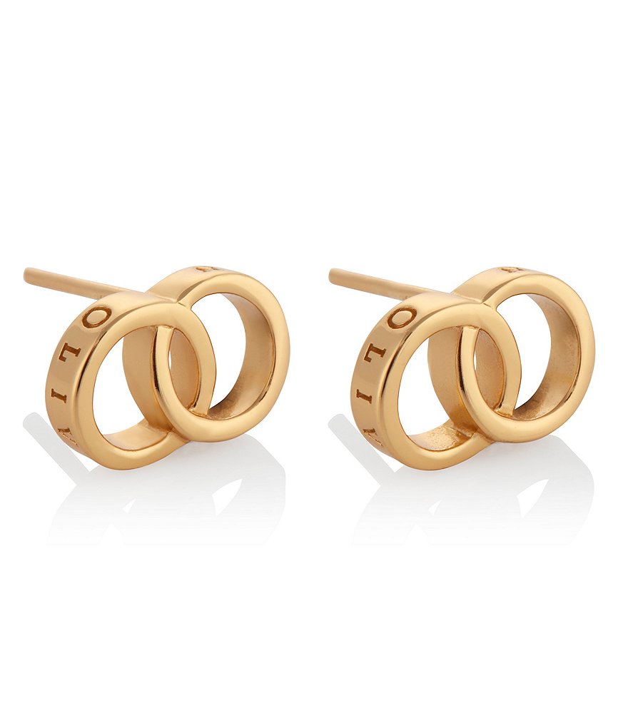 Olivia Burton Classics Interlink Hoop Stud Earrings