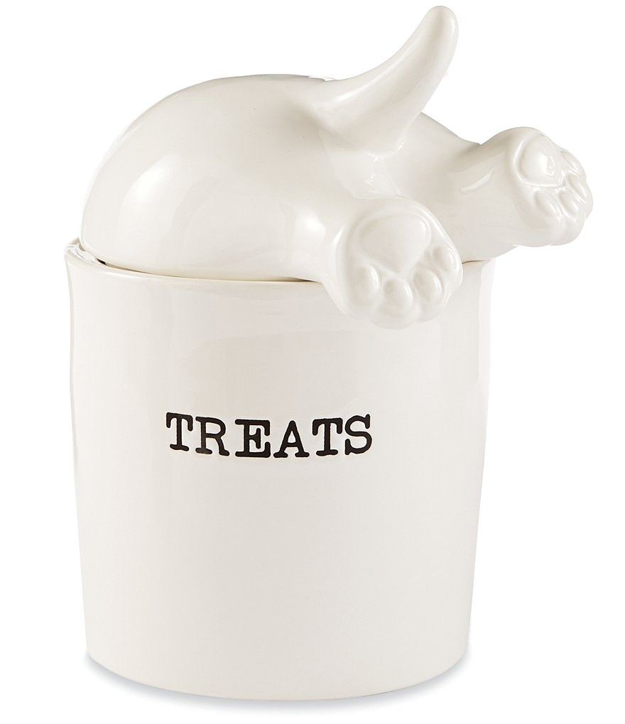 Mud Pie Mud Puppy Collection Dog Tail Treat Canister