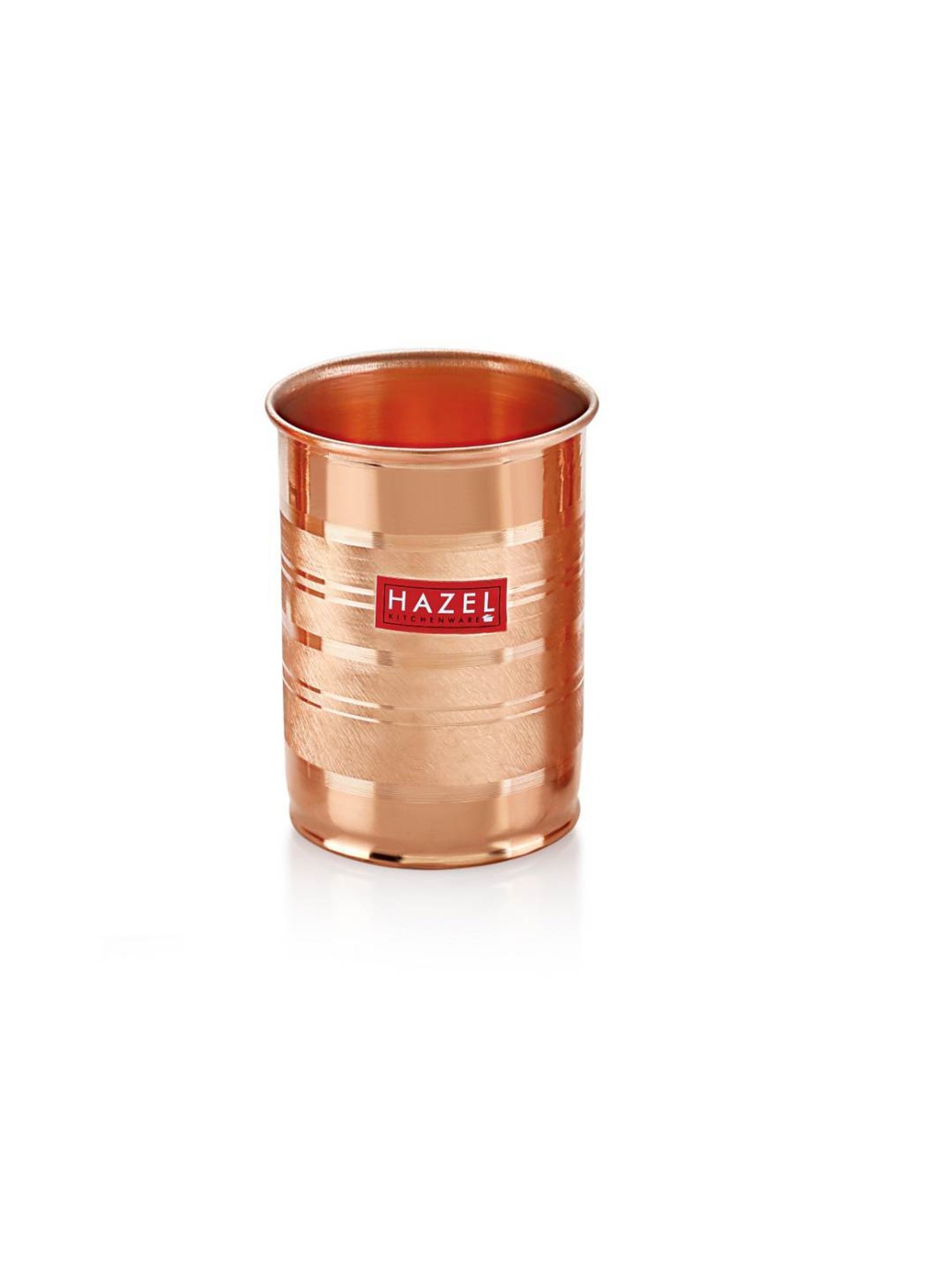 HAZEL 'Designer' Brown Copper Tumbler (0.4 L) - Set of 2