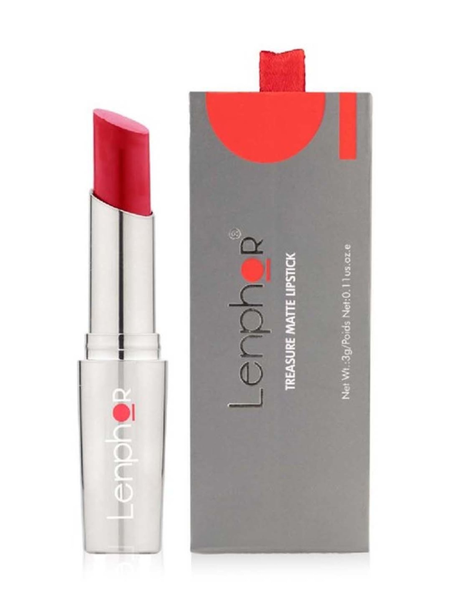 Lenphor Treasure Matte Lipstick Supernova Red 06 - 3 gm