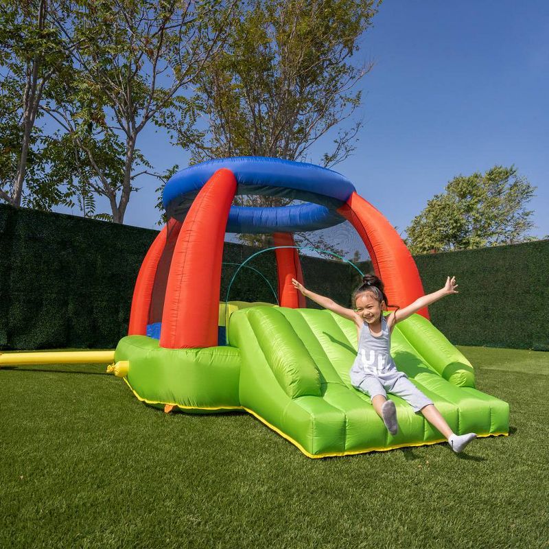 Costway Inflatable Water Slide Crab Dual Slide Bounce House Splash Pool W/ 950W Blower