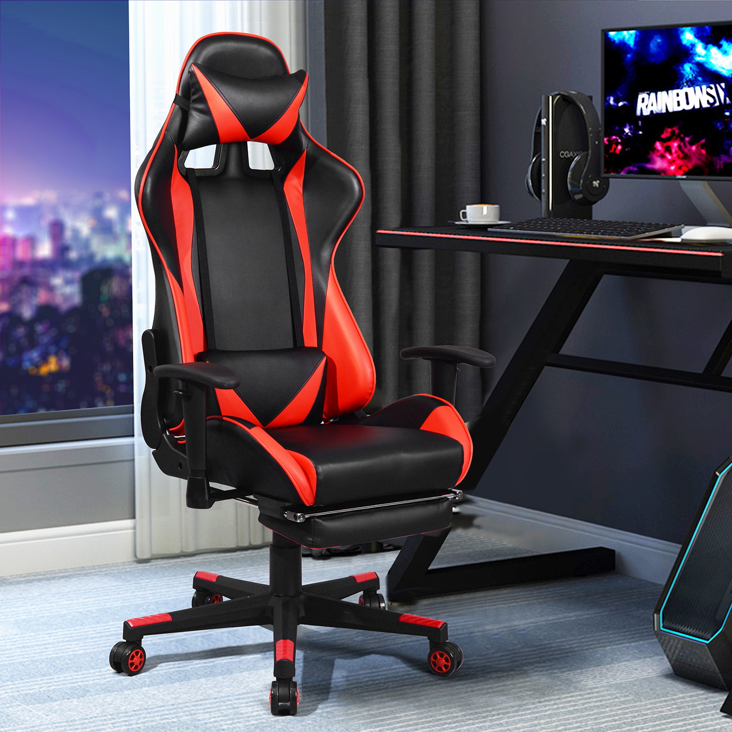 Racing Game Chair Office Gaming Chair PU Executive Computer Desk Seat