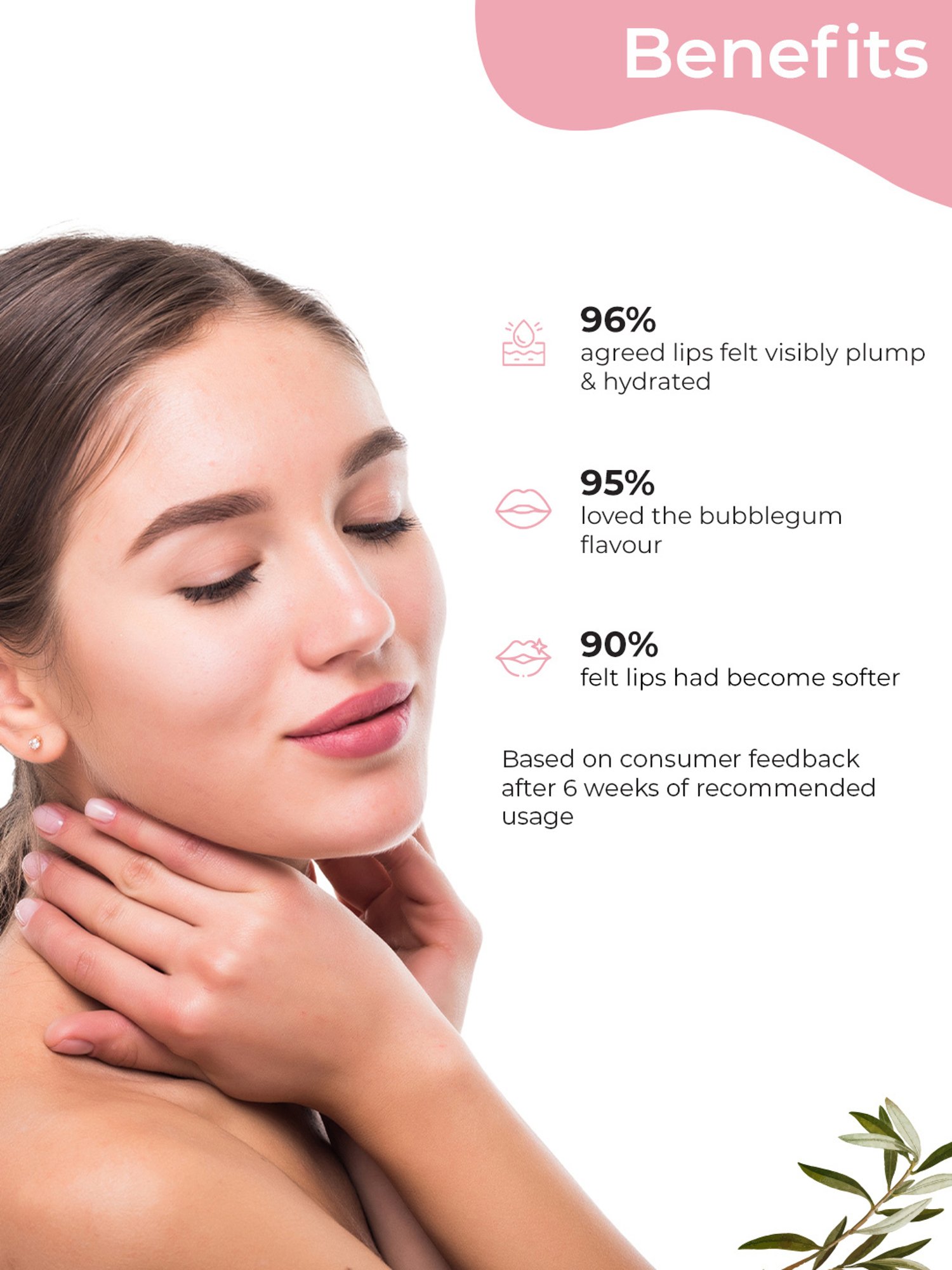 Pilgrim Squalane Bubblegum Lip Serum with Roll-On for Visibly Plump Lips - 6 ml